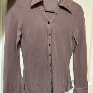Zara Purple Button-Up Shirt